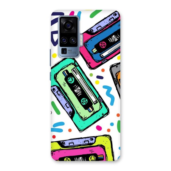 Cassette Pattern Back Case for Vivo X50 Pro