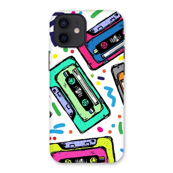 Cassette Pattern Back Case for iPhone 12