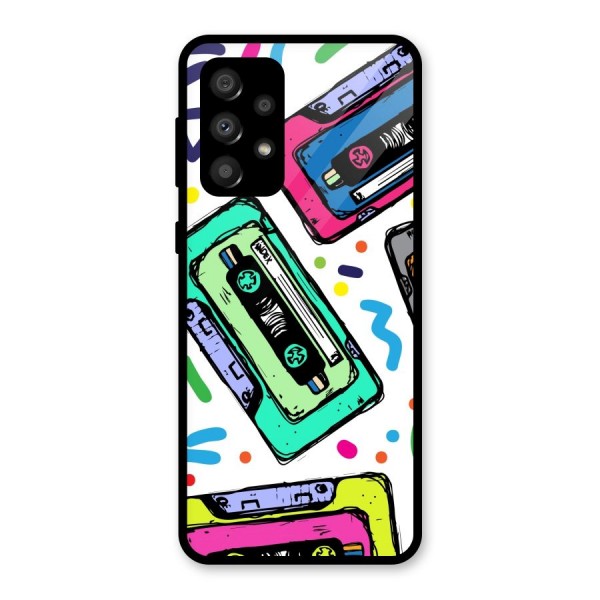 Cassette Pattern Glass Back Case for Galaxy A32