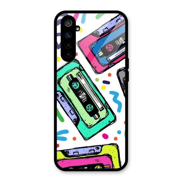 Cassette Pattern Glass Back Case for Realme 6i