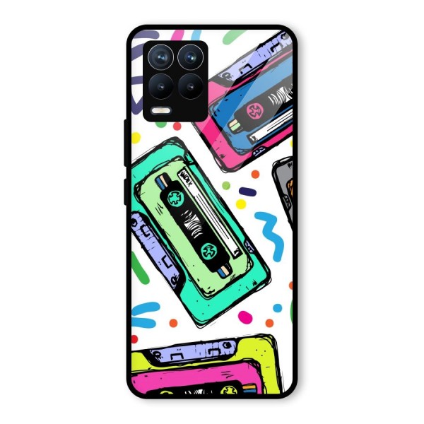 Cassette Pattern Glass Back Case for Realme 8 Pro