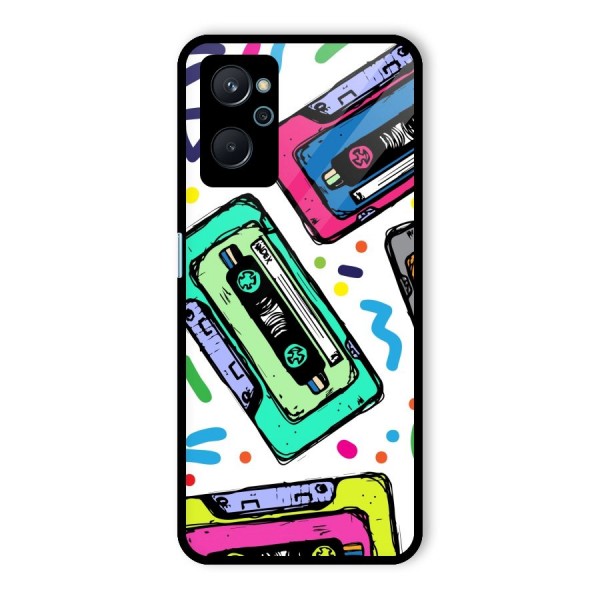 Cassette Pattern Glass Back Case for Realme 9i