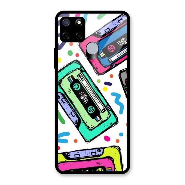 Cassette Pattern Glass Back Case for Realme C12