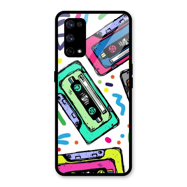 Cassette Pattern Glass Back Case for Realme X7 Pro