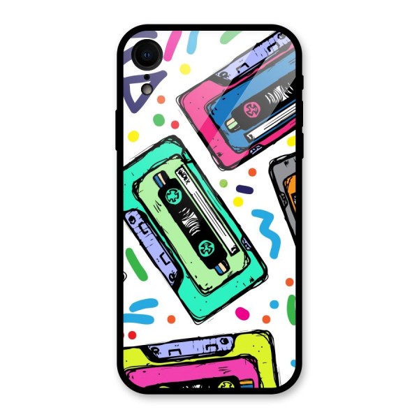 Cassette Pattern Glass Back Case for XR