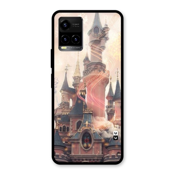 Castle Glass Back Case for Vivo Y21G