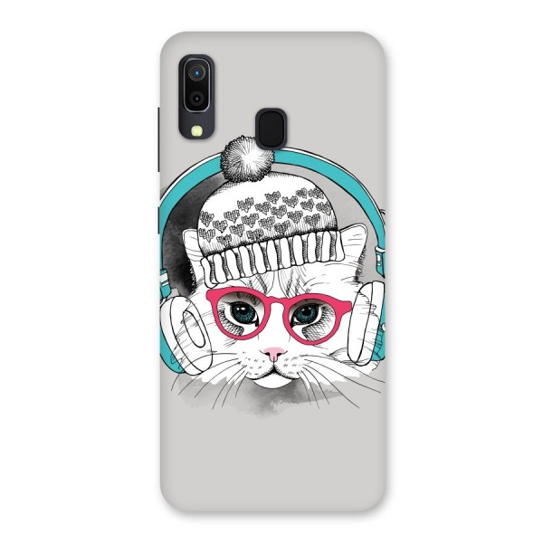 Cat Headphones Back Case for Galaxy A20