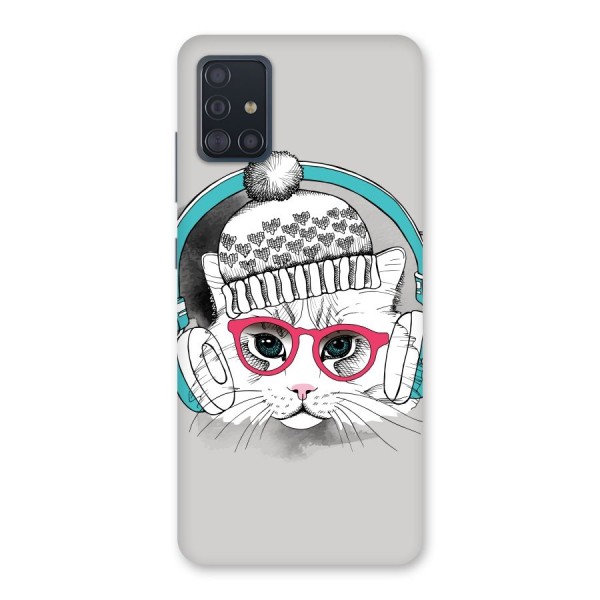 Cat Headphones Back Case for Galaxy A51