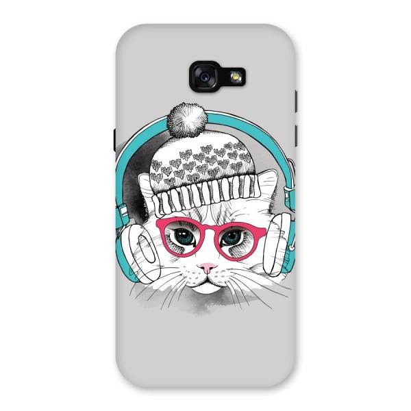 Cat Headphones Back Case for Galaxy A7 (2017)