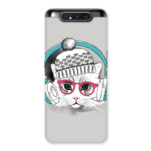 Cat Headphones Back Case for Galaxy A80