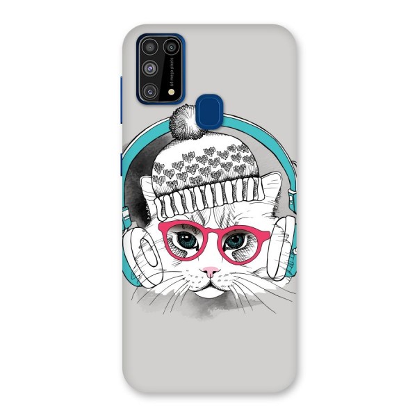 Cat Headphones Back Case for Galaxy F41