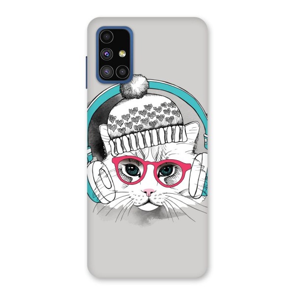 Cat Headphones Back Case for Galaxy M51