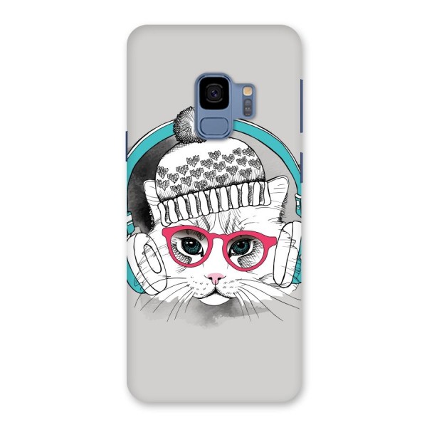 Cat Headphones Back Case for Galaxy S9