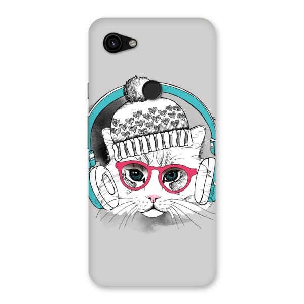 Cat Headphones Back Case for Google Pixel 3a XL