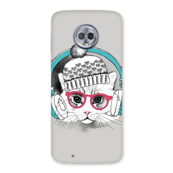 Cat Headphones Back Case for Moto G6