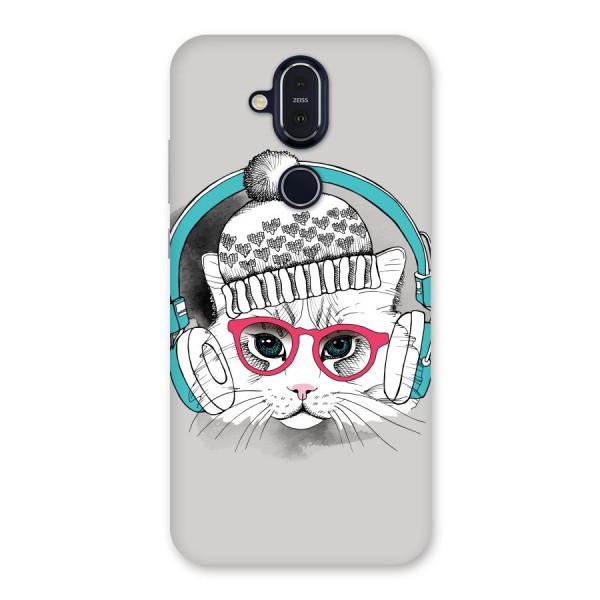 Cat Headphones Back Case for Nokia 8.1