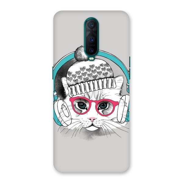 Cat Headphones Back Case for Oppo R17 Pro