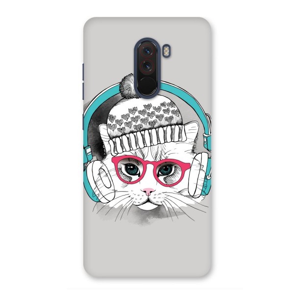 Cat Headphones Back Case for Poco F1