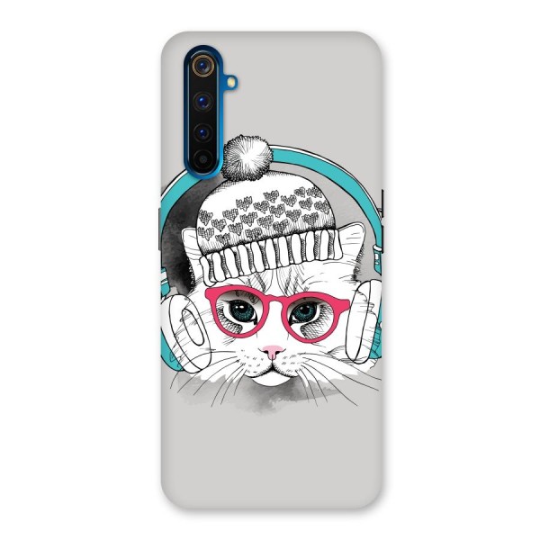 Cat Headphones Back Case for Realme 6 Pro