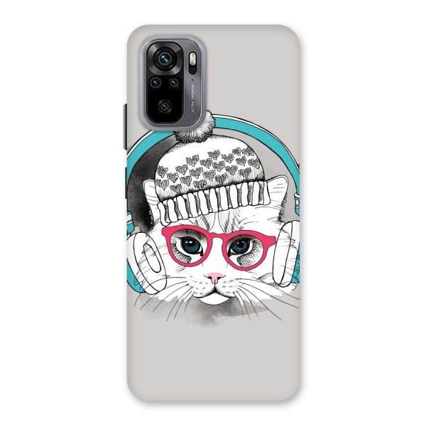 Cat Headphones Back Case for Redmi Note 10