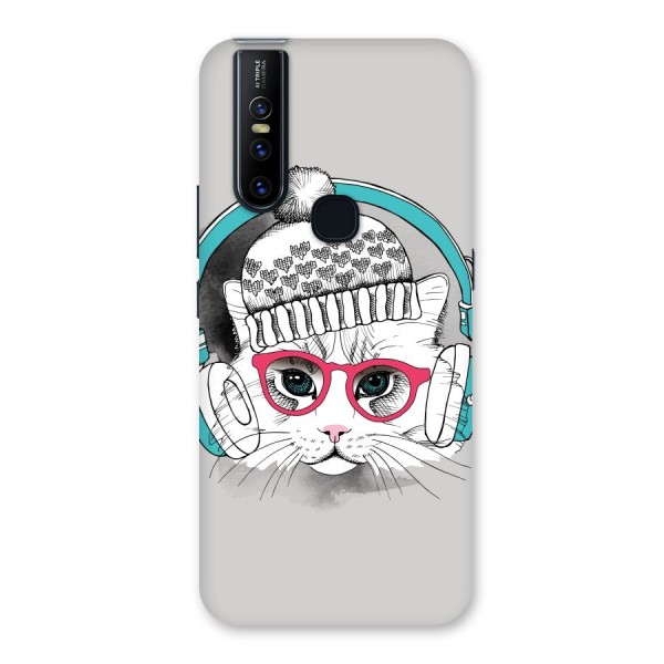 Cat Headphones Back Case for Vivo V15