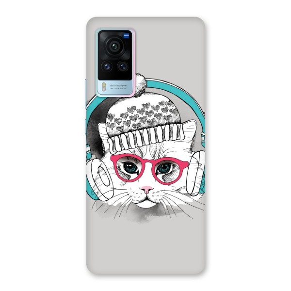 Cat Headphones Back Case for Vivo X60 Pro