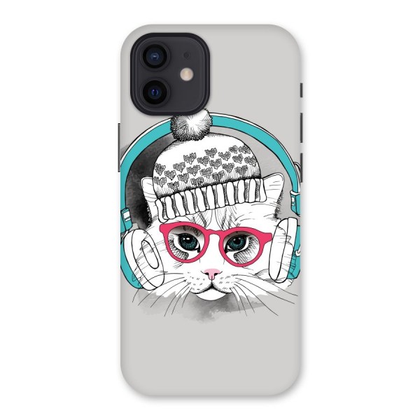 Cat Headphones Back Case for iPhone 12