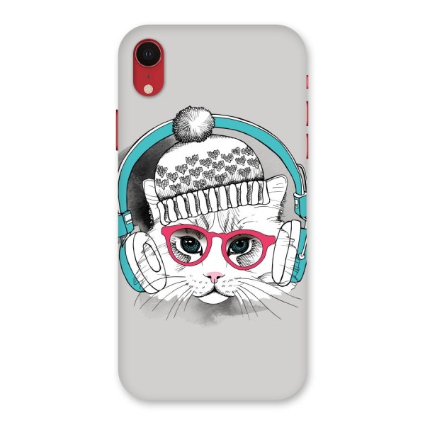 Cat Headphones Back Case for iPhone XR