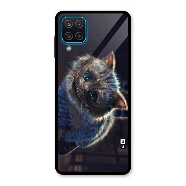 Cat Smile Glass Back Case for Galaxy A12