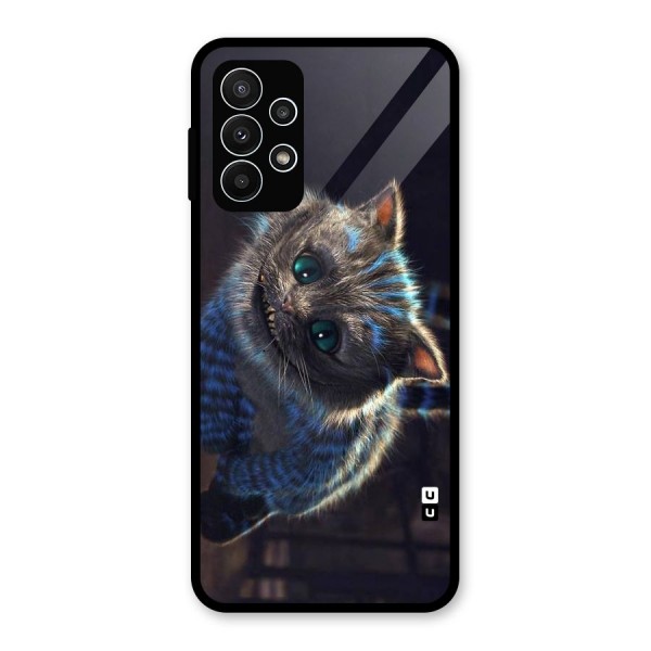 Cat Smile Glass Back Case for Galaxy A23