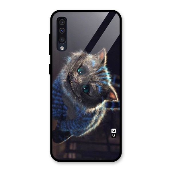 Cat Smile Glass Back Case for Galaxy A50s