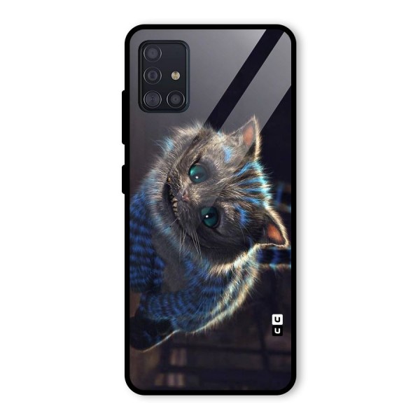 Cat Smile Glass Back Case for Galaxy A51