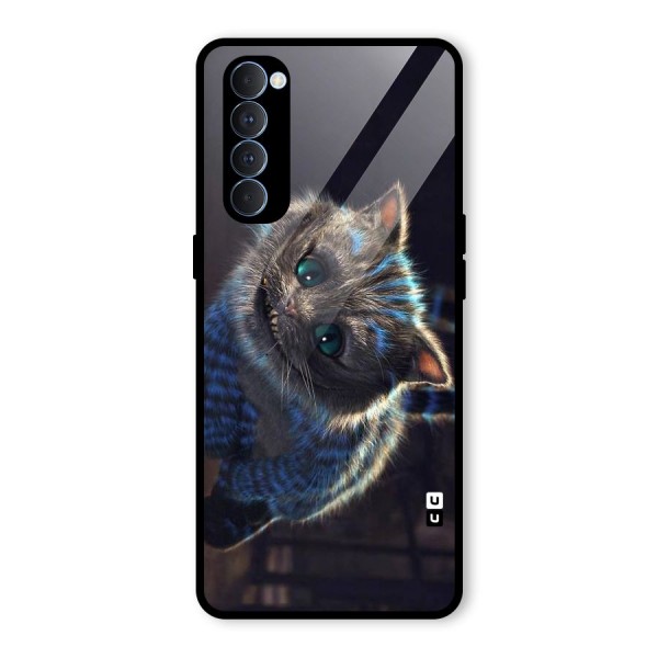 Cat Smile Glass Back Case for Oppo Reno4 Pro