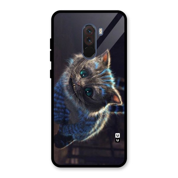 Cat Smile Glass Back Case for Poco F1