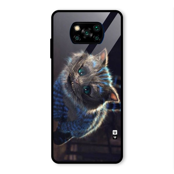 Cat Smile Glass Back Case for Poco X3 Pro