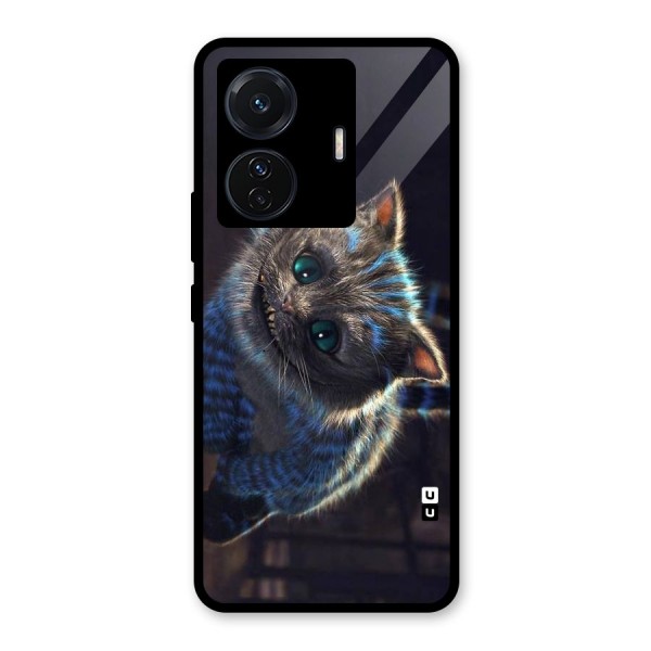 Cat Smile Glass Back Case for Vivo T1 Pro