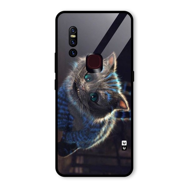 Cat Smile Glass Back Case for Vivo V15