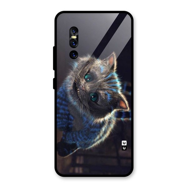 Cat Smile Glass Back Case for Vivo V15 Pro