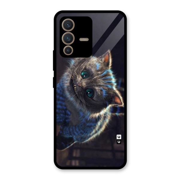 Cat Smile Glass Back Case for Vivo V23 5G