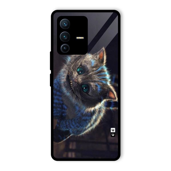 Cat Smile Glass Back Case for Vivo V23 Pro