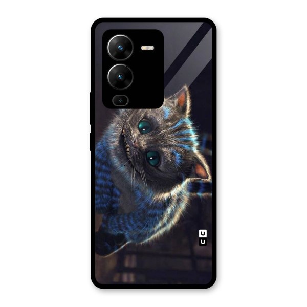 Cat Smile Glass Back Case for Vivo V25 Pro