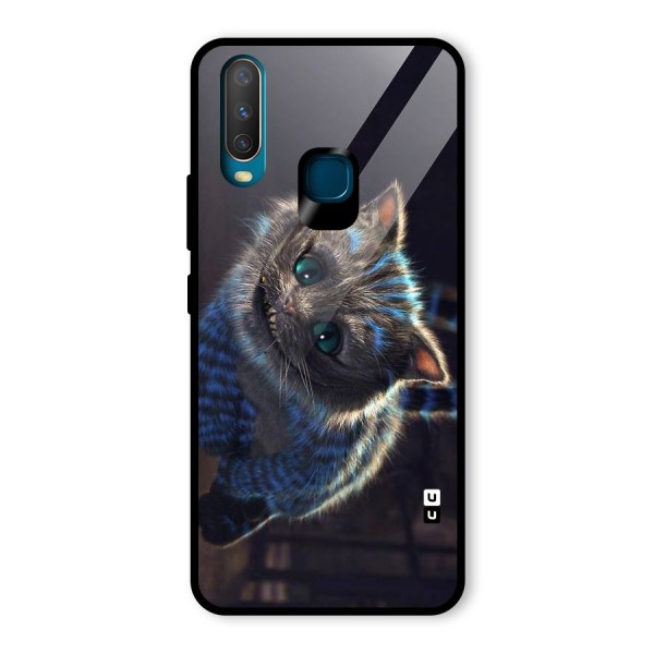 Cat Smile Glass Back Case for Vivo Y12