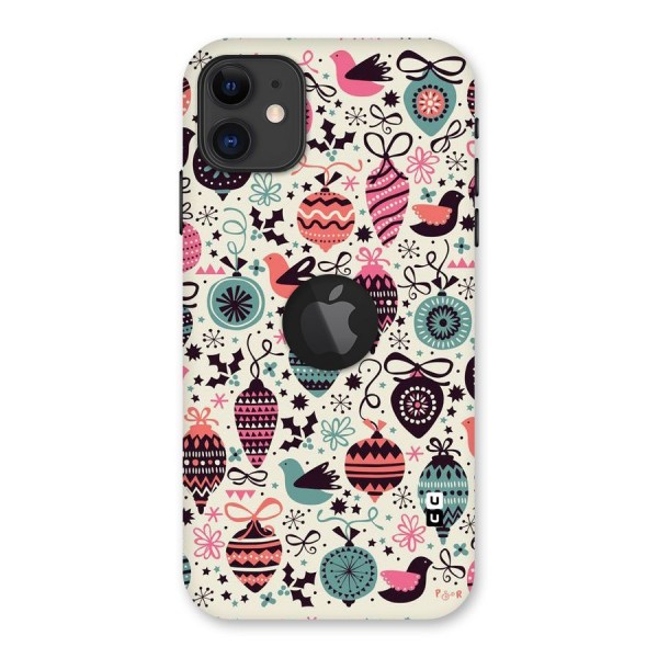 Celebration Pattern Back Case for iPhone 11 Logo Cut