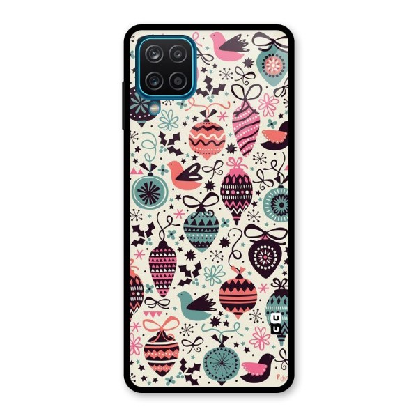 Celebration Pattern Glass Back Case for Galaxy A12