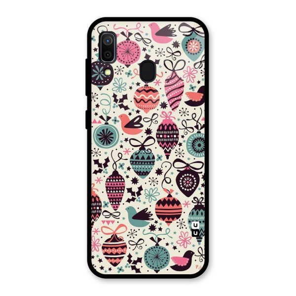 Celebration Pattern Glass Back Case for Galaxy A30