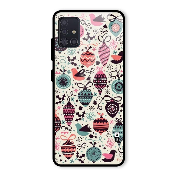 Celebration Pattern Glass Back Case for Galaxy A51