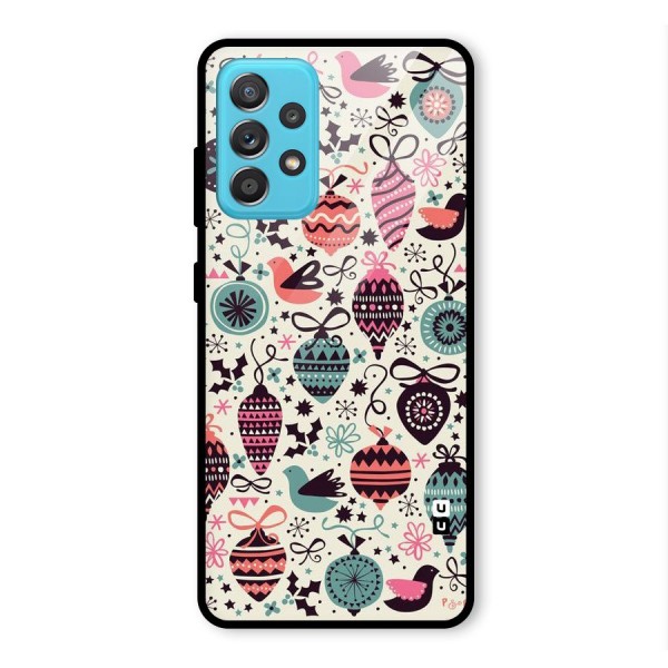 Celebration Pattern Glass Back Case for Galaxy A52s 5G