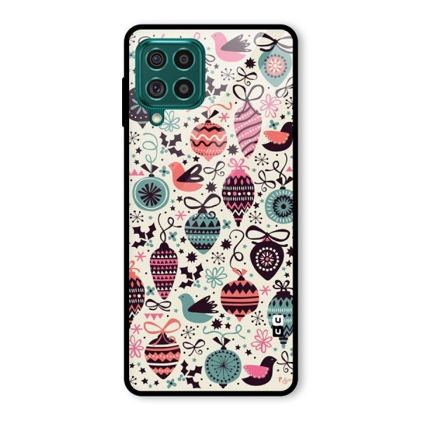 Celebration Pattern Glass Back Case for Galaxy F62