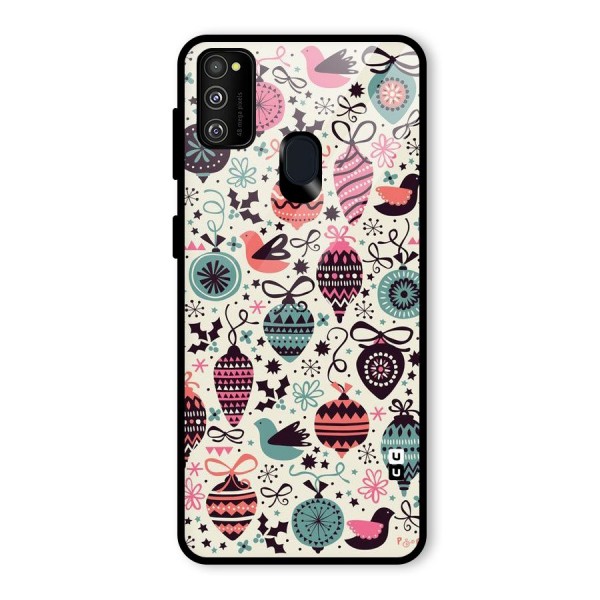 Celebration Pattern Glass Back Case for Galaxy M21