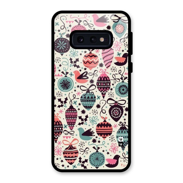 Celebration Pattern Glass Back Case for Galaxy S10e